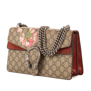 Gucci Blooms Dionysus Small en Beige/Borgoña Lienzo recubierto