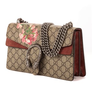 Gucci Blooms Dionysus Small en Beige/Borgoña Lienzo recubierto