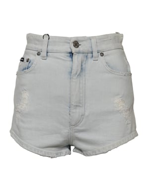 Shorts de mezclilla desgastados de tiro alto