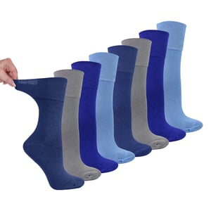 Calcetines Diabéticos de Bambú para Damas - Paquete de 8 Pares | Calcetines Suaves y de Confort Sin Presión