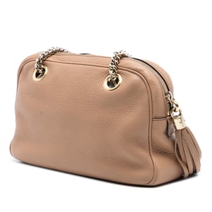 Bolso de hombro con cremallera y cadena Soho de piel texturizada de segunda mano