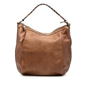 Bolso de Hombro de Bambú de Cuero de Segunda Mano
