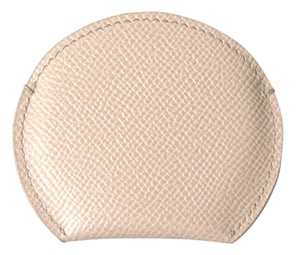 Monedero en Forma de Media Luna de Cuero Beige