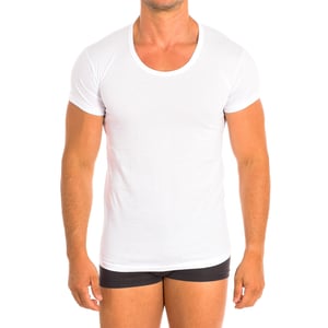 Camiseta Interior de Algodón para Hombre de Mangas Cortas Q1002