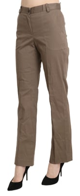Pantalones de algodón de pierna recta