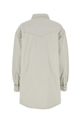 Camisa Oversize de Mezclilla Blanca
