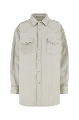 Camisa Oversize de Mezclilla Blanca