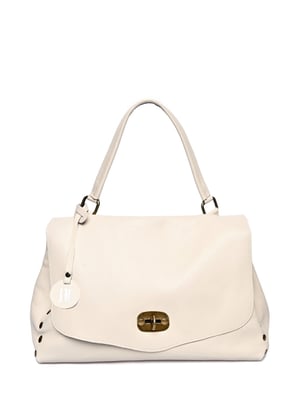 Anna Luchini Beige Bolso de cuero