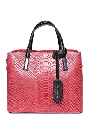 Roberta M Rojo Bolso de cuero