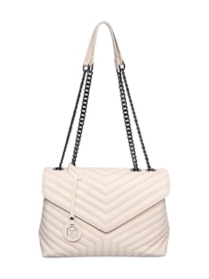 Luisa Vannini Beige Bolso de cuero