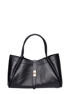 Luisa Vannini Negro Bolso de cuero