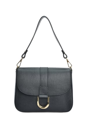 Anna Luchini Negro Bolso de cuero