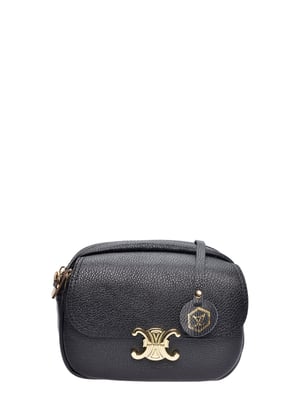 Luisa Vannini Negro Bolso de cuero