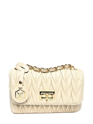 Luisa Vannini Beige Bolso de cuero