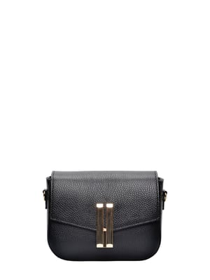 Anna Luchini Negro Bolso de cuero