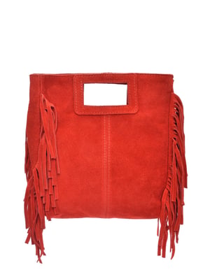 Anna Luchini Rojo Bolso de cuero