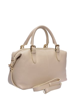 Luisa Vannini Beige Bolso de cuero