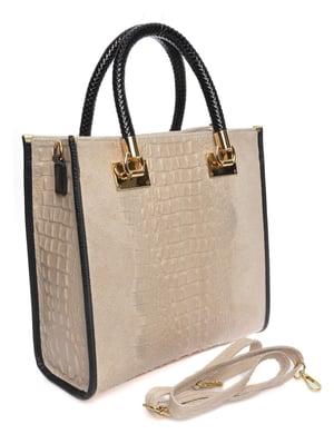 Roberta M Beige Bolso de cuero