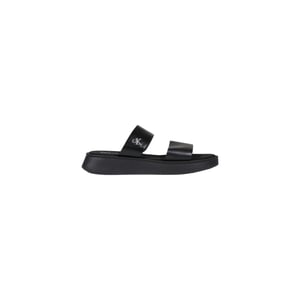 Sandalias Planas de Cuero Negras de Calvin Klein Jeans