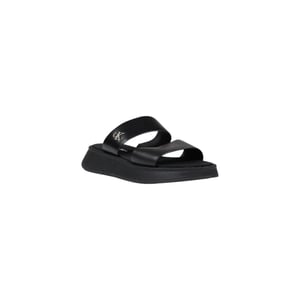 Sandalias Planas de Cuero Negras de Calvin Klein Jeans
