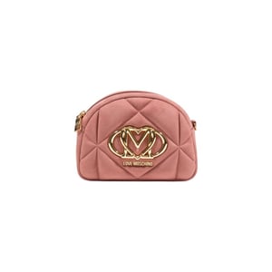 Bolso de Cuero Suede Rosa Love Moschino