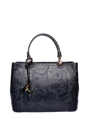 Anna Luchini Azul Bolso de cuero