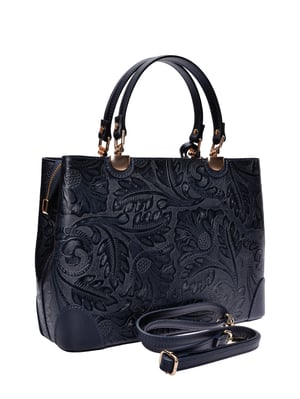 Anna Luchini Azul Bolso de cuero