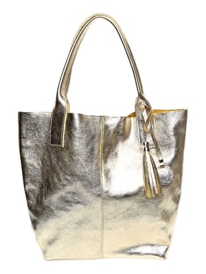 Roberta M Oro Bolso de cuero