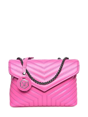 Luisa Vannini Fucsia Bolso de cuero