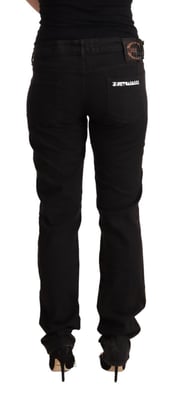 Just Cavalli Pantalones de Mezclilla Elásticos Negros Pan72206