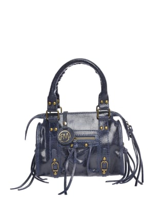 Roberta M Azul Bolso de cuero