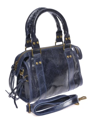 Roberta M Azul Bolso de cuero