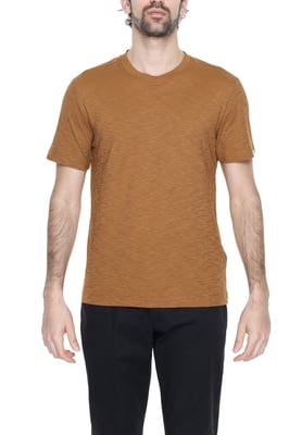 Camiseta de cuello redondo estilo texturizado