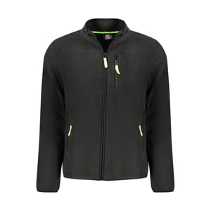 Chaqueta de cuero tipo biker con cremallera y hombros acolchados