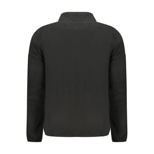 Chaqueta de cuero tipo biker con cremallera y hombros acolchados