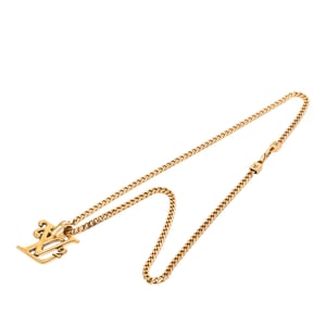 Collar de colgante cuadrado con logo de Nigo en oro dorado de segunda mano