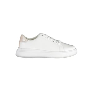 Calvin Klein Zapatillas de Cuero Blanco para Mujer