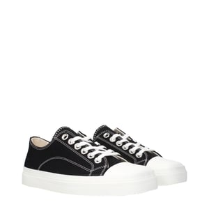 Zapatillas bajas de tela negras Moschino