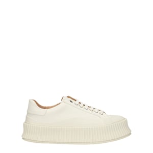 Zapatillas de Plataforma de Tela Blanca Jil Sander