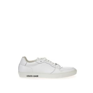 Zapatillas bajas de cuero blanco Roberto Cavalli