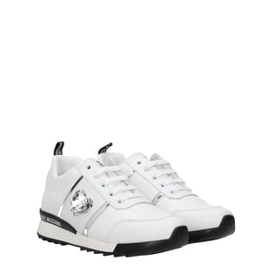 Zapatillas bajas de cuero blanco Love Moschino