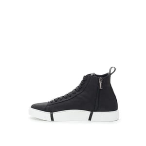Zapatillas altas de piel de ante negro Roberto Cavalli