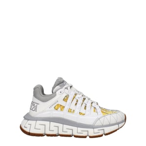 Zapatillas atléticas de tela blanca Versace
