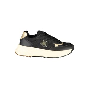 Zapatilla de mujer de cuero negro Blauer