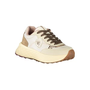 Zapatilla de mujer Blauer de piel beige