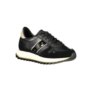 Zapatilla de mujer de cuero negro Blauer