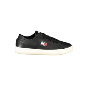 Zapatilla de mujer de poliuretano negra Tommy Hilfiger