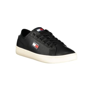 Zapatilla de mujer de poliuretano negra Tommy Hilfiger