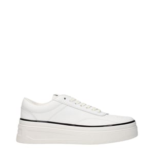 Zapatillas de plataforma de cuero blanco Jil Sander