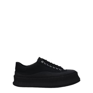 Zapatillas de plataforma de tela negra Jil Sander
